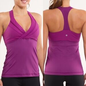 Lululemon Deep Breath Tank Dew Berry Size 8